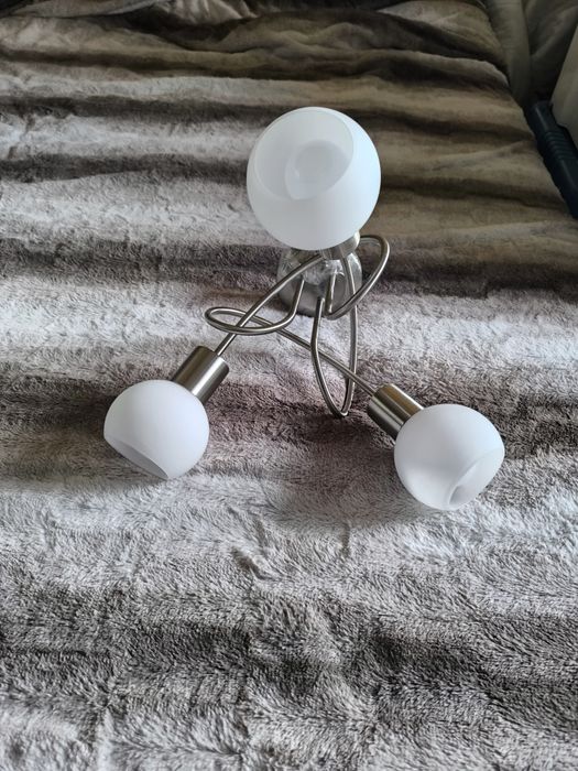 Candeeiro de teto cromado de 3 lâmpadas