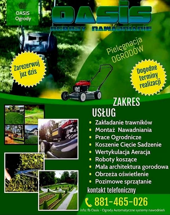 Ogrody - pielęgnacja - nawadnianie - trawniki