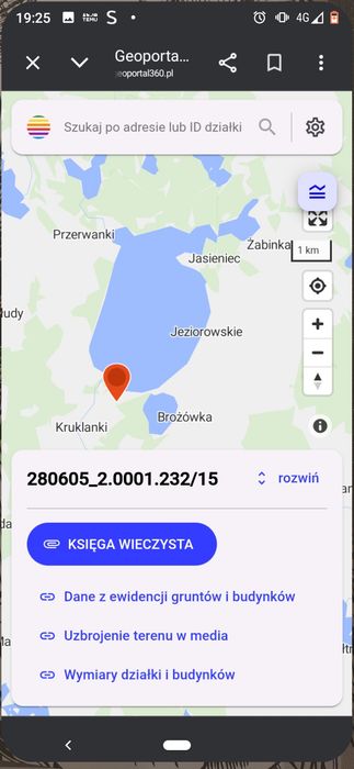 Działka budowlana Kruklanki przy plaży