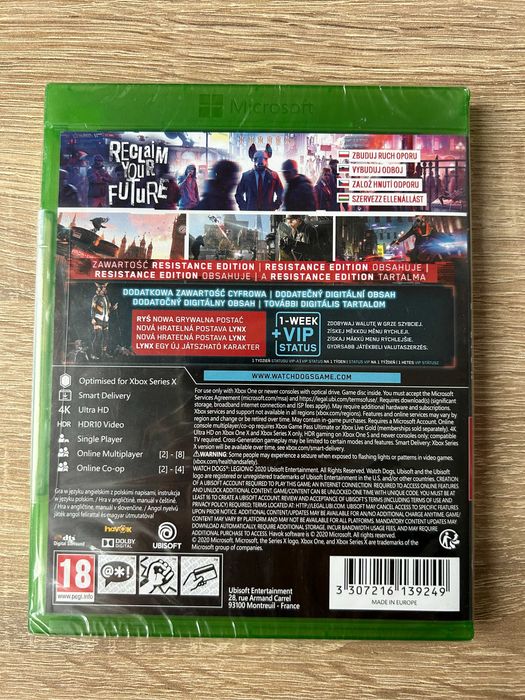 Watch Dogs: Legion - Resistance Edition - Xbox One - PL - NOWA, FOLIA