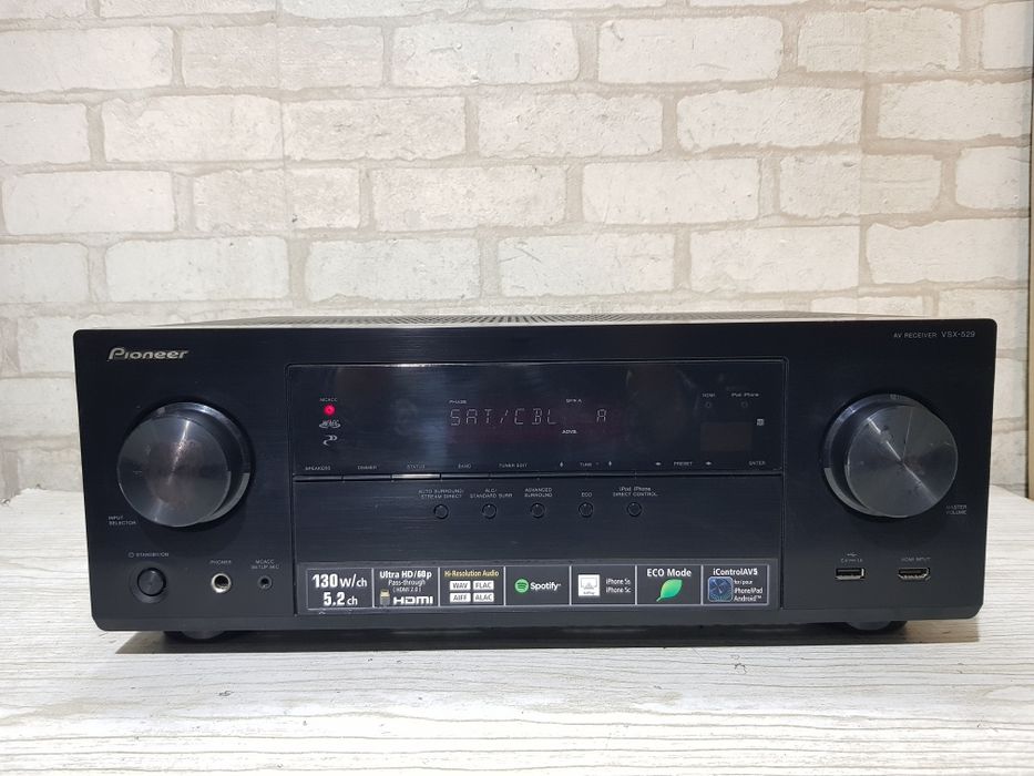 Пульт!5.2 AV-ресивер Pioneer VSX-529,HDMI,USB,AirPlay,Spotify,5*130 Вт