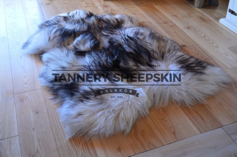 Skóra Owcza Island GIGANT XXXL Muflon Czarny Dekoracyjna