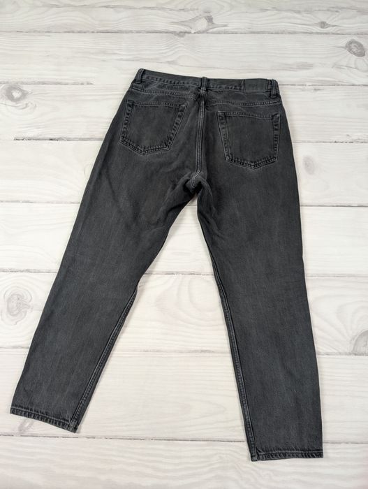 Weekday spodnie boyfriend czarne siwe L 40 mumfit