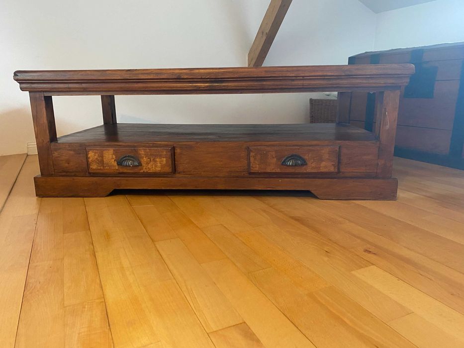 Ława AlmiDecor - Lite egzotyczne drewno - palisander - styl kolonialny