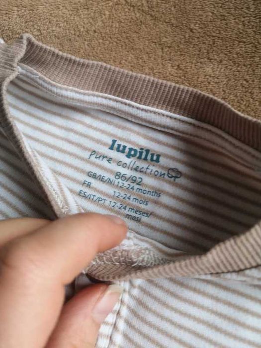 Zestaw Zara spodnie i bluzka Lupilu pure collection r. 86-92 cm 18-24m