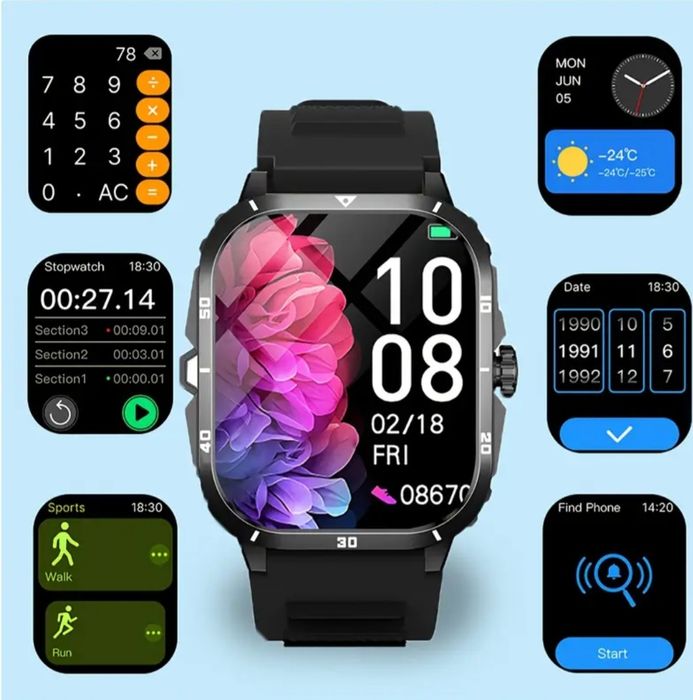 Смарт часы HARDY AK91 GPS, NFC батарея 1000