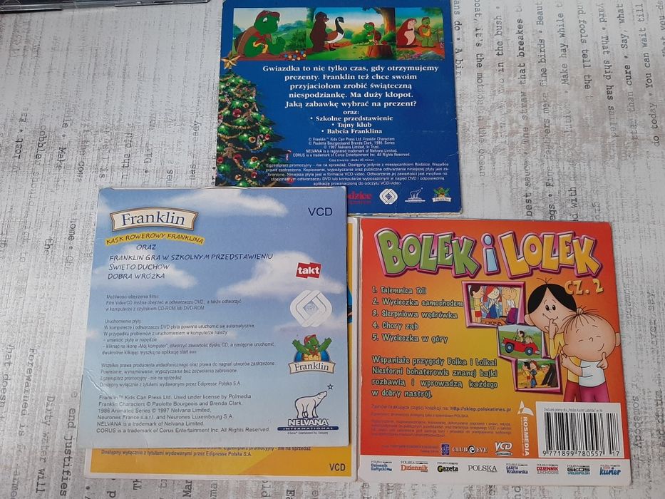 8 Płyty  DVD bajki dla dzieci