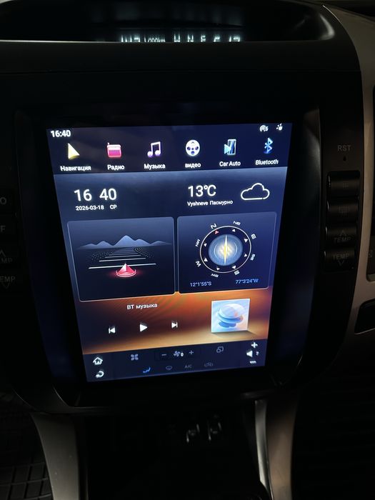 Магнитола PRADO 120 Toyota Lexus GX470 Tesla Прадо Андроид 15 CarPlay