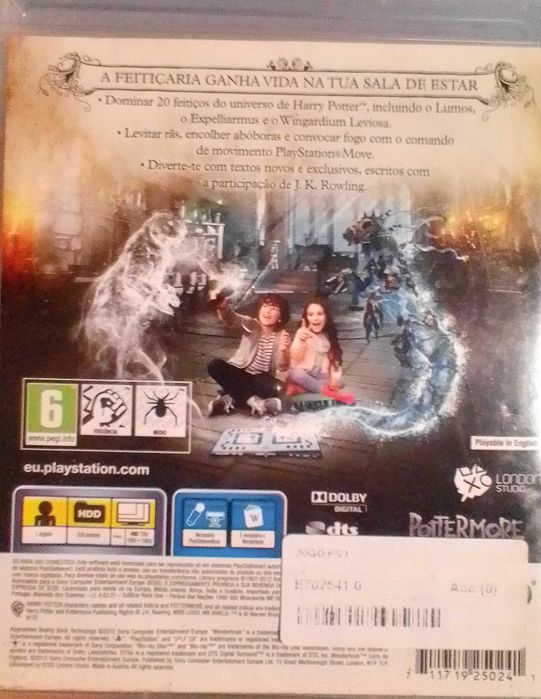 PS3 Interactivo - "Livro de Feitiços" de J.K. Rowling (Harry Potter)