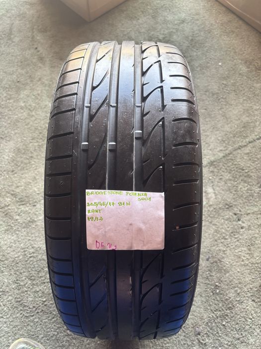 1x 225/45R17 91W BRIDGESTONE POTENZA S001 opona letnia DEMO RANT