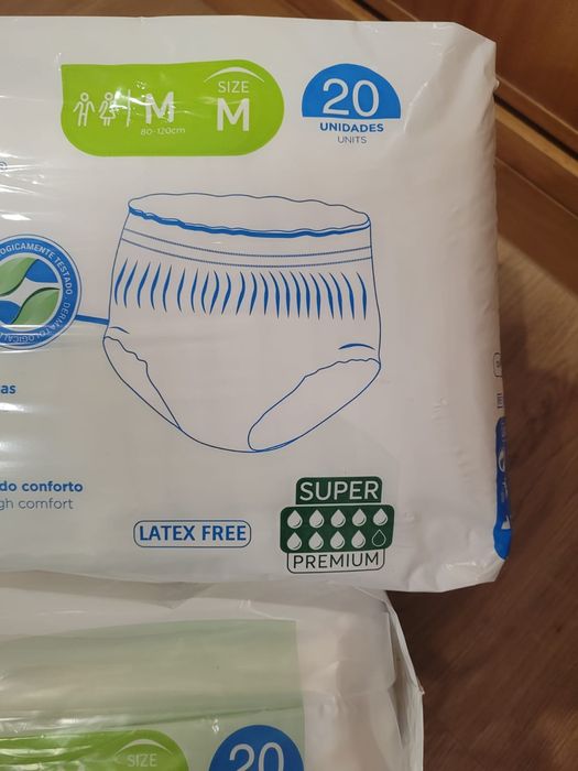 Fraldas-Cueca Incontinência Tam: M 20uni.