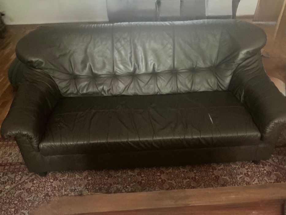 Kanapa i fotel skóra .