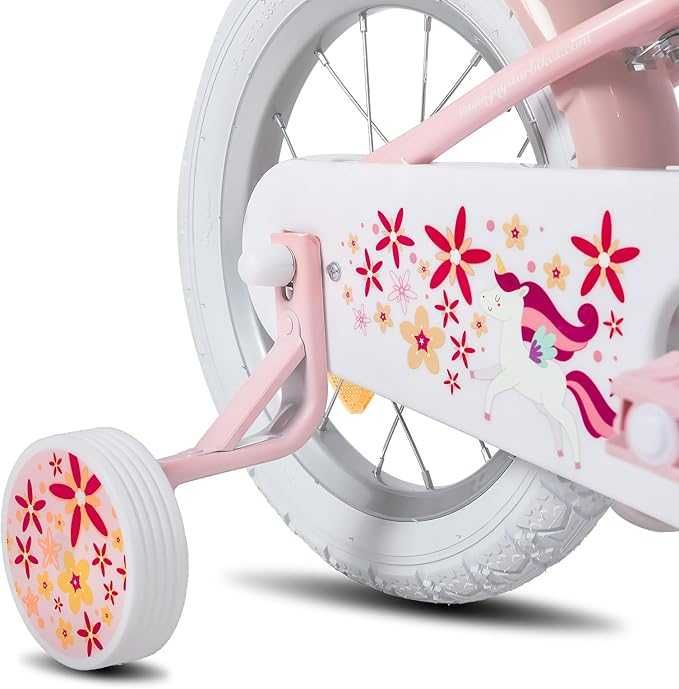 Rower Dziecięcy Joystar Koła 12 " Koła Boczne 2-4 lat Różowy + Koszyk