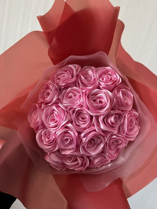 Букет з атласних стрічок