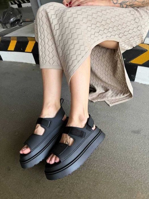 ‼️РОЗПРОДАЖ ‼️Оригінальні Босоніжки Ugg Goldenglow Sandals Black /Босоножки Угги/Сандали Угг/Уггі