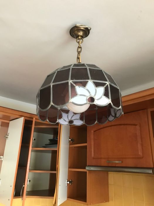 Lampa witrażowa vintage