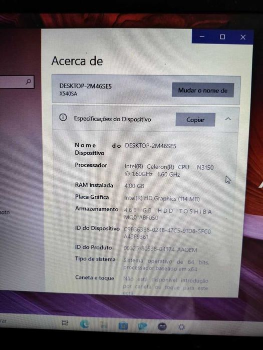 Portátil ASUS X540SA