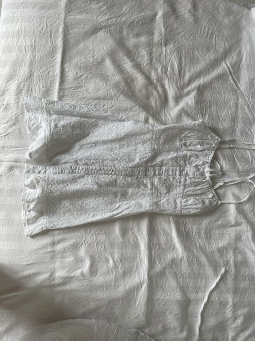 Літня біла сукня з вишивкою, розмір XS-S