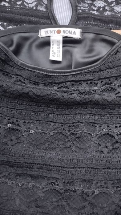 Vestido chique renda preto cerimónia