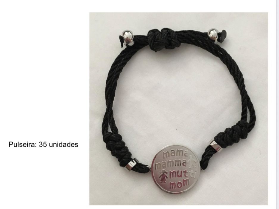 Revenda de 35 pulseiras novas em aço