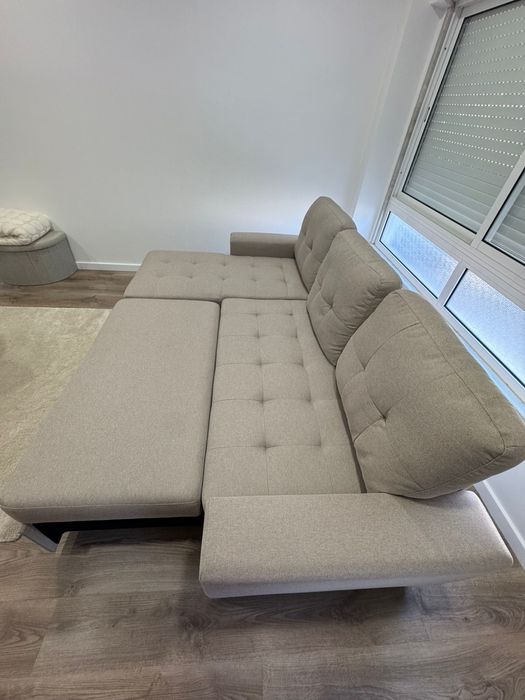 Sofá chaise longue reversível *COMO NOVO*