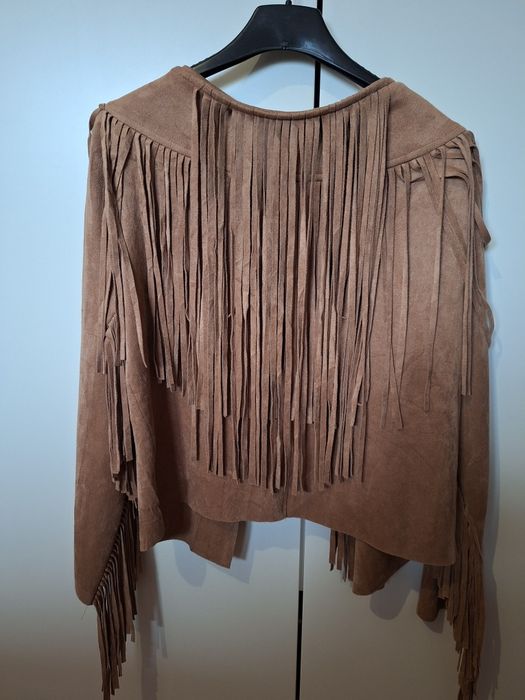 Casaco/ bolero  em pele de pêssego