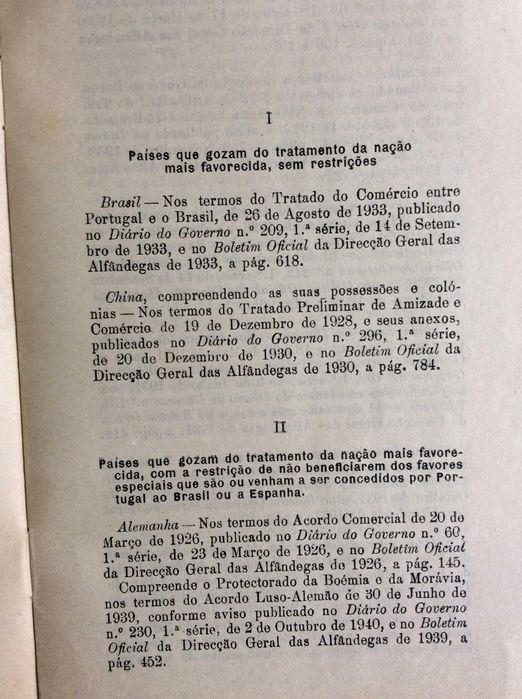 Países que gozam do tratamento da nação mais favorecida