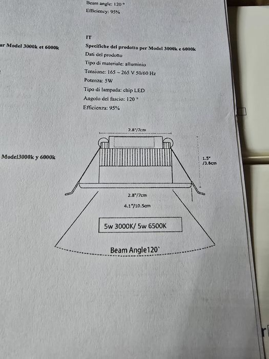 Zestaw 6 wpuszczanych halogenów led