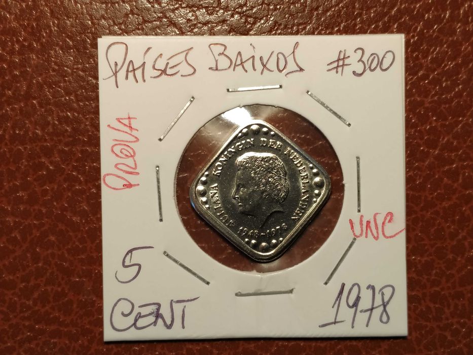 A456 moeda de 5 cent de 1978 UNC prova numismática - Holanda