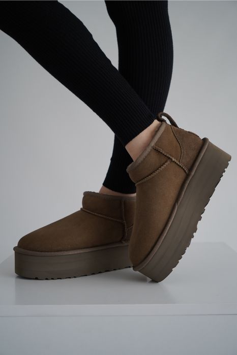 Ugg Ultra Mini Platform  Угг Міні Платформ Женские Жіночі Замшеві Уггі