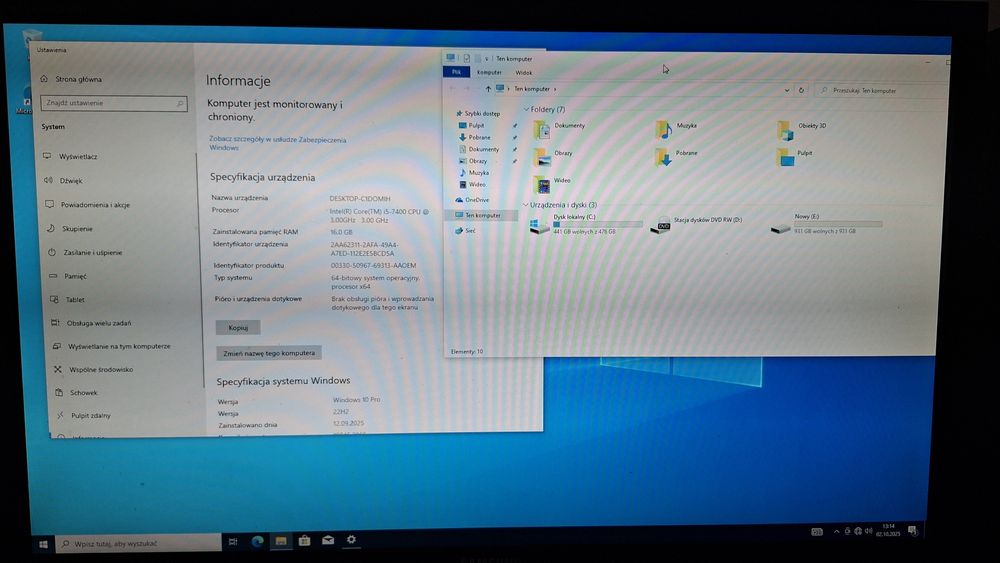 Lenovo i5 7400, 16GB RAM,  512GB SSD +1TB HDD