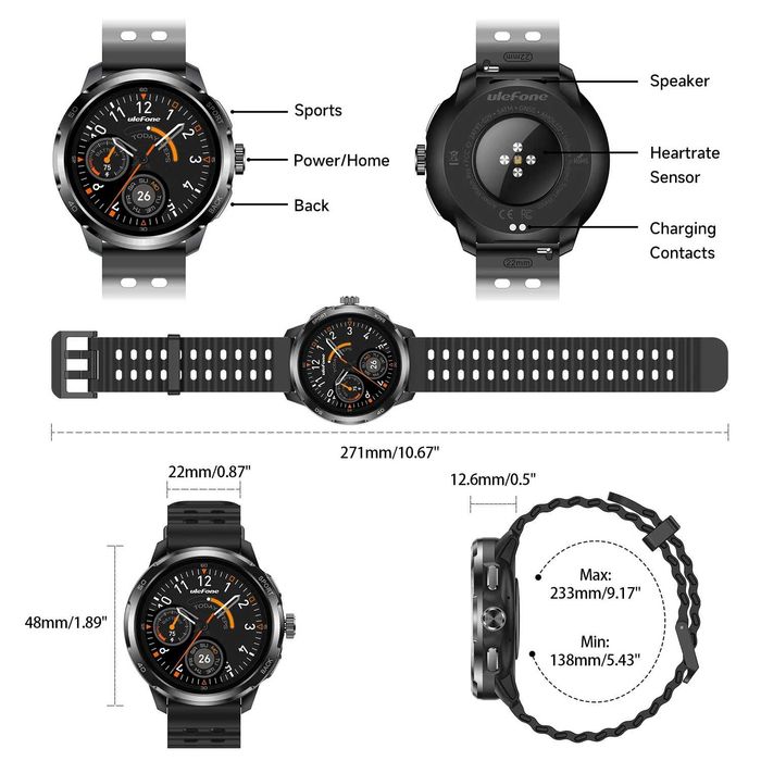 Ulefone Armor Watch Pro GPS 5ATM IP69K (Chamadas)