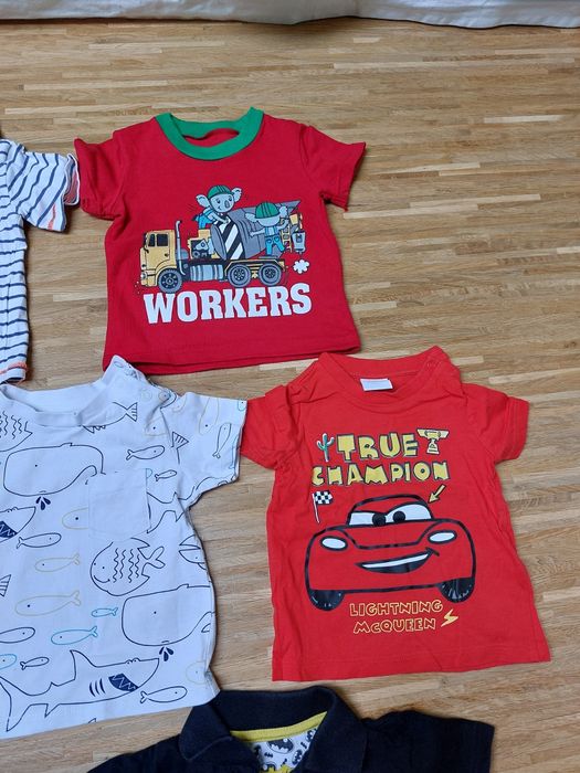 Zestaw koszulki t-shirt rozm.74 7 sztuk