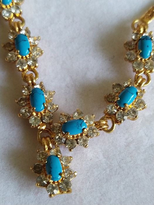 Кольє з бірюзою Lotus Jewelry. Вінтаж.