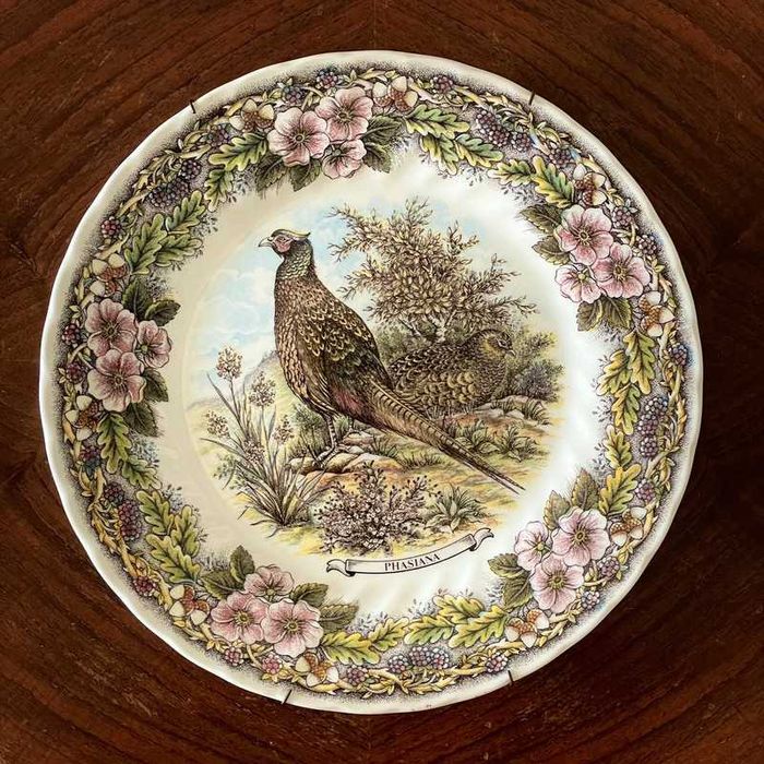 Prato decorativo vintage Churchill Faisão