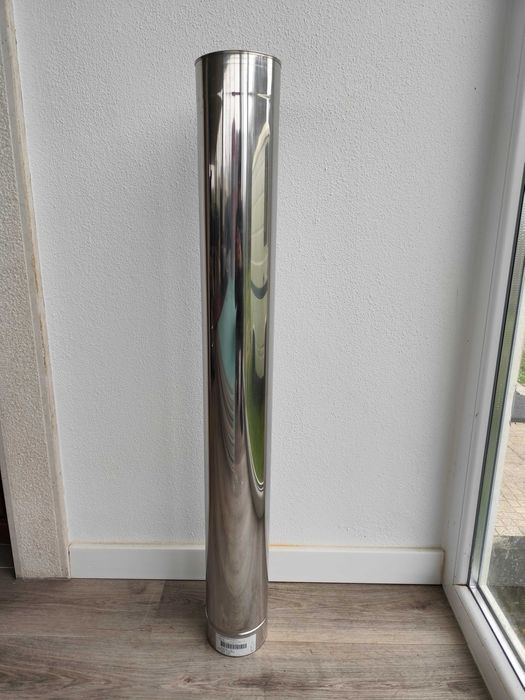 Tubos Inox 304 D120 1metro para salamandra/lareira