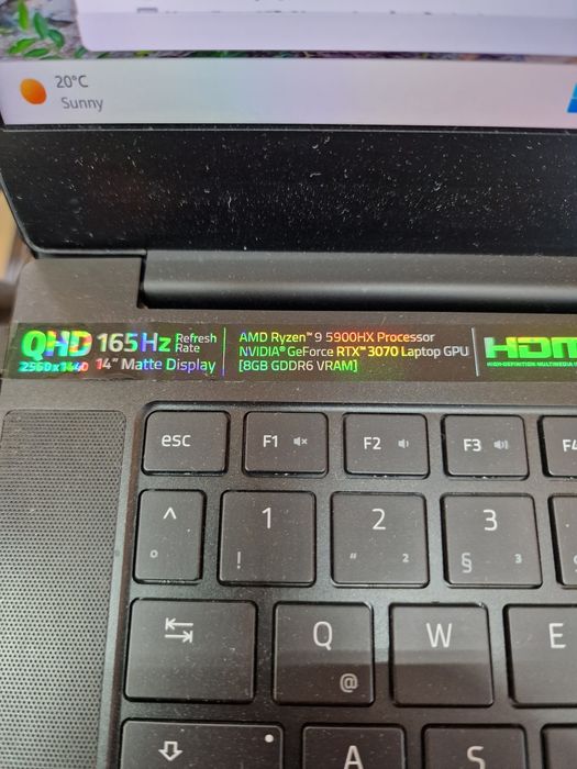 Razer Blade 14 RZ09-0370/ 14" 2560x1440/ Ryzen 9 5900HX/ 16GB RAM/ 1000GB SSD/ RTX 3070 8GB