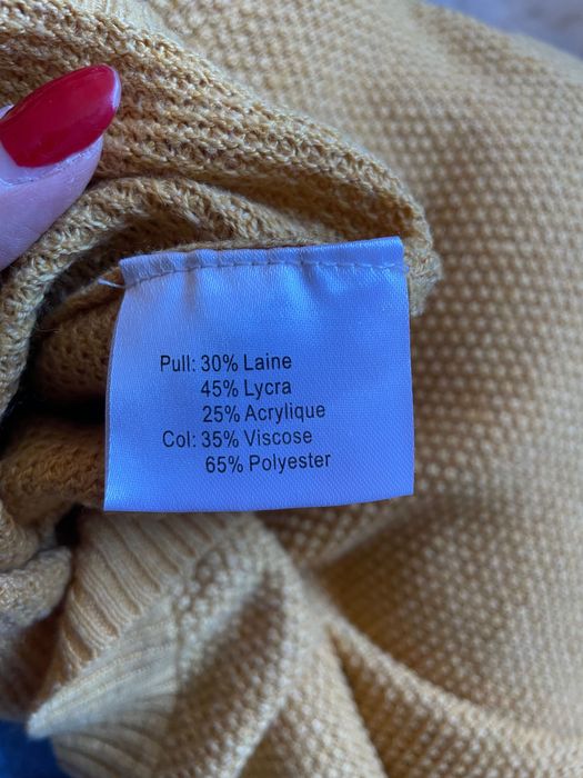 Camisola amarela 30% lã