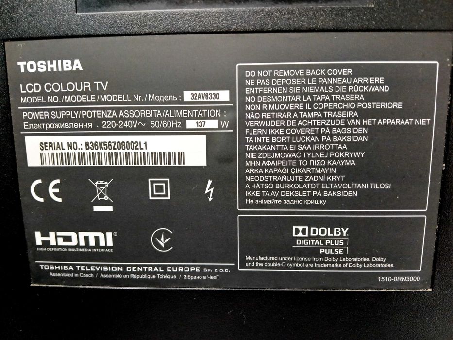 Sprzedam uzywany telewizor Toshiba