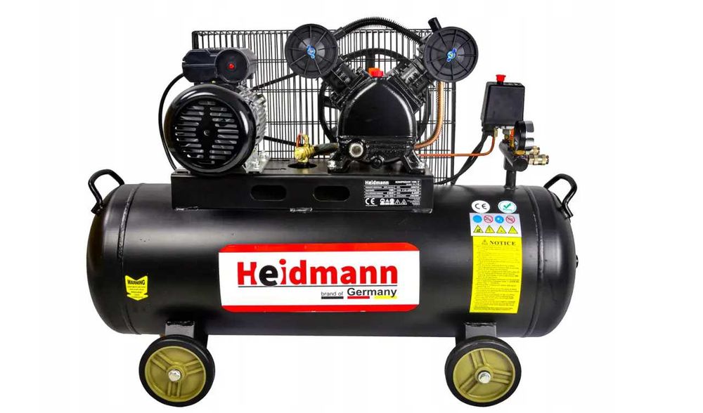 Компресор повітряний HEIDMANN 100л 3.2кВт 10атм 430л/хв компрессор