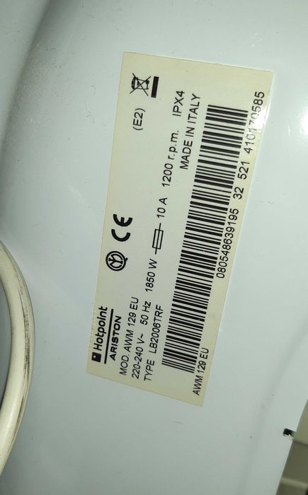 Pralka Ariston Hotpoint AWM 129 wszystkie części.