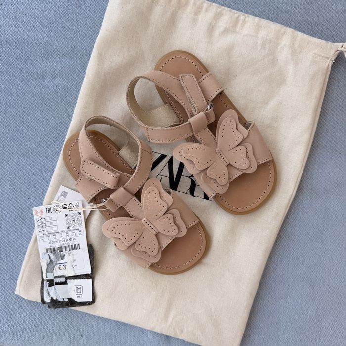 Босоніжки Zara barefoot 25 розмір натуральна шкіра