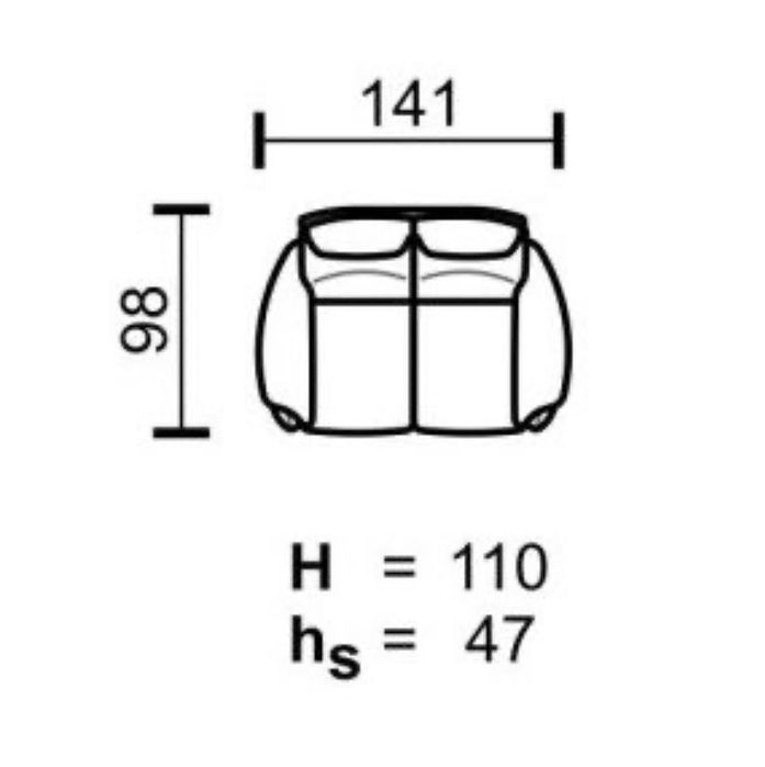 SOFA MARINO 2-OS.  Bez funkcji  spania