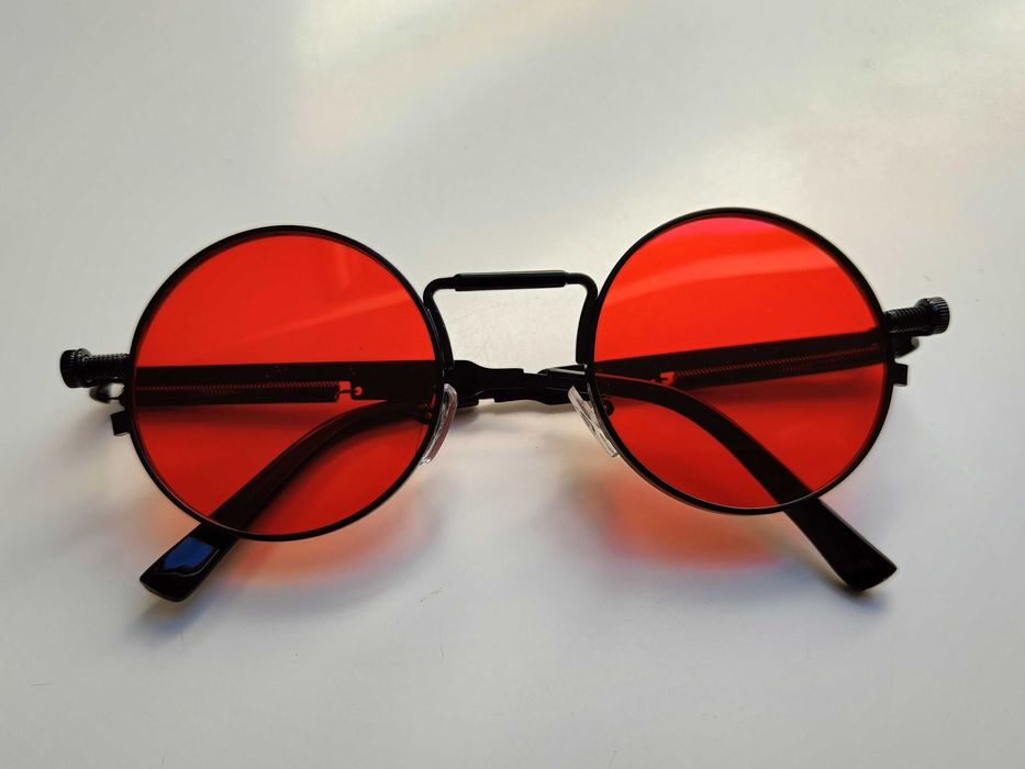 Okulary przeciwsłoneczne okrągłe lenonki retro punk steampunk - SIGMA.