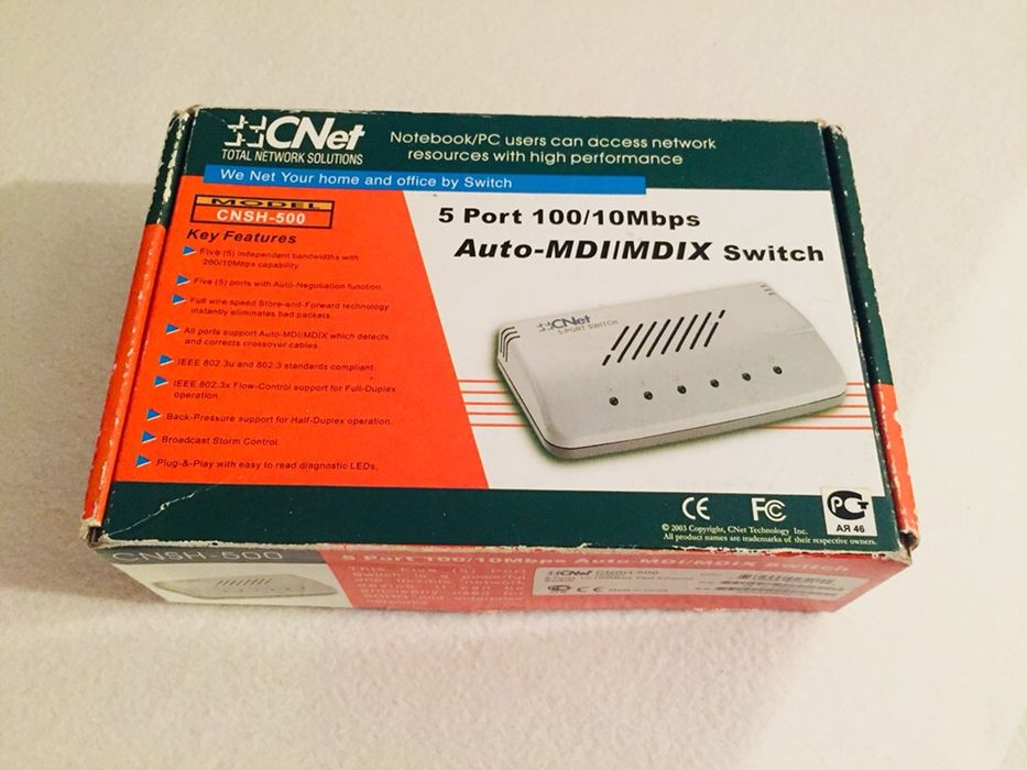 Switch de 5 portas para Network CNet (CNSH-500)