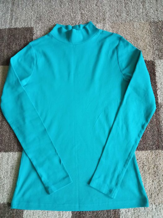 golf turkusowy bawełna