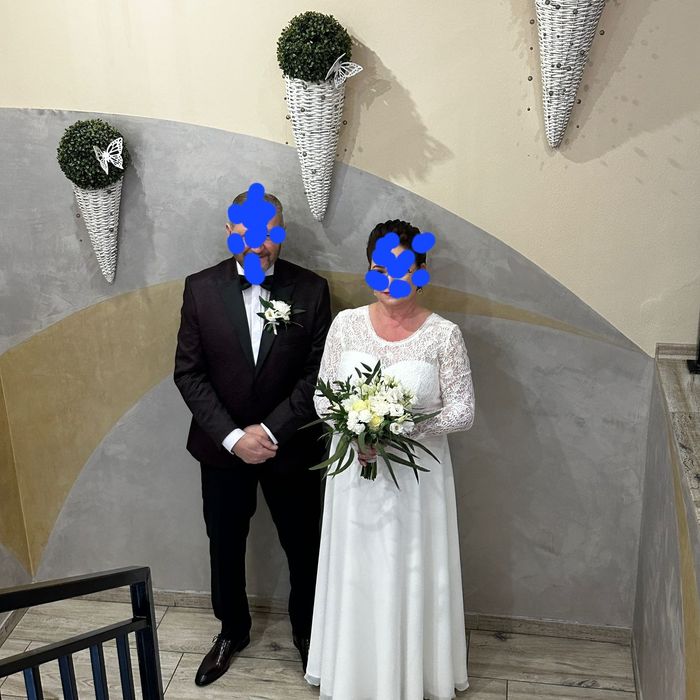 Sukienka Ślubna Ecru size plus