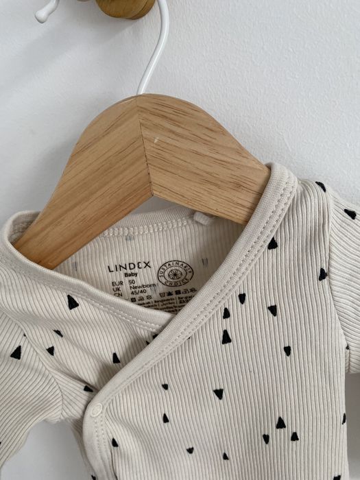 Body lindex kopertowe 50 beżowe czarny wzorek