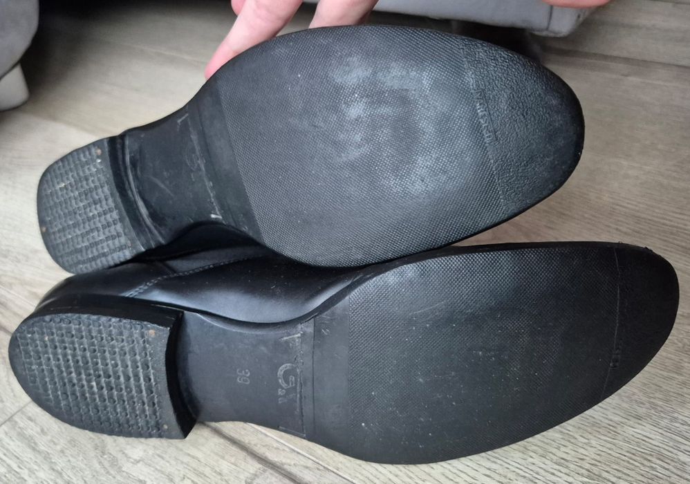 Sztyblety botki kozaczki Gino Rossi r. 39 ze skóry glamour