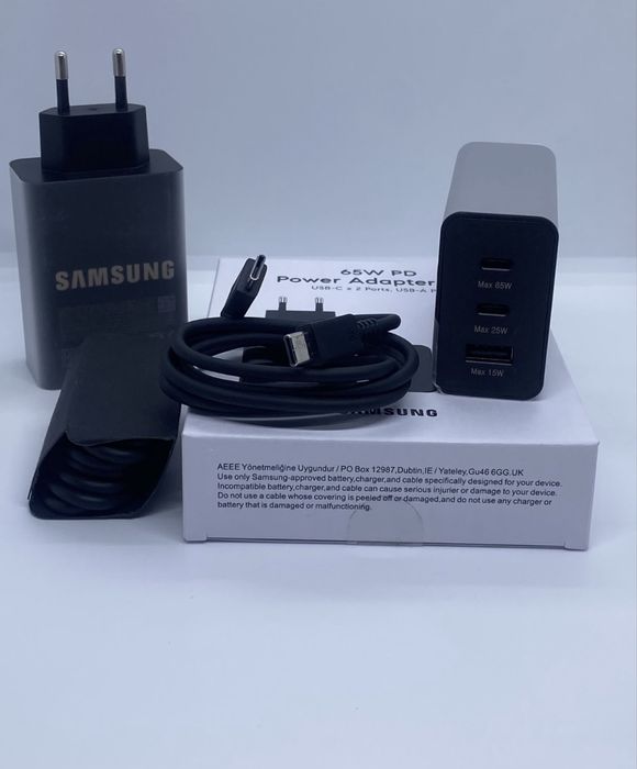 Комплект зарядки Samsung 65W Блок + Кабель Туре-С to Type-С 5А